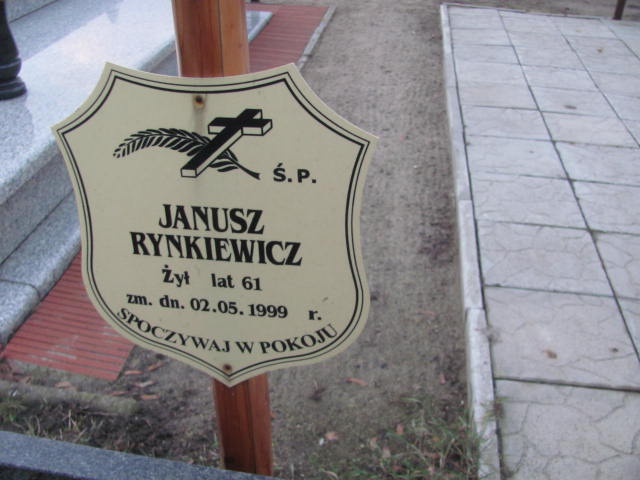 Janusz Rynkiewicz 1938 Inowrocław - Grobonet - Wyszukiwarka osób pochowanych