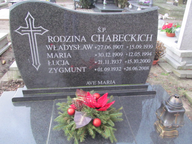 Władysław Chabecki 1907 Inowrocław - Grobonet - Wyszukiwarka osób pochowanych